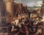 GIuseppe Cesari Called Cavaliere arpino St Clare with the Scene of the Siege of Assisi oil painting reproduction